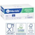 Ręczniki papierowe w roli z adaptorem MERIDA OPTIMUM AUTOMATIC MAXI, białe, średnica 19,5 cm, długość 240 m, dwuwarstwowe, karton 6 rolek, Ecolabel